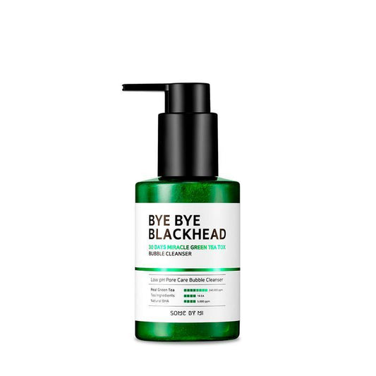 SOME BY MI Bye Bye Blackhead 30 Days Miracle Green Tea Tox Bubble Cleanser 120g-Korean Cosmetics at REDBLEC