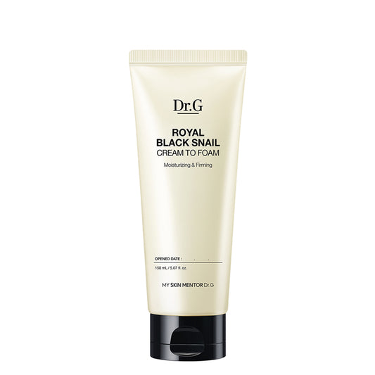 facial cleanser dr g royal black snail cream to foam moist and elastic cleansing foam without dryness even after washing