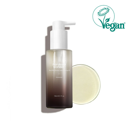 vegan makeup remover haruharu wonder black rice moisture deep cleansing oil